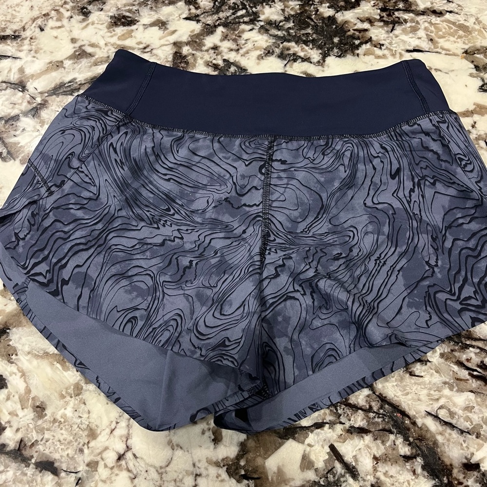 Athleta Women's Navy Patterned Athletic Shorts